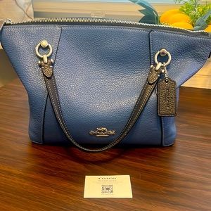 Coach Kacey satchel crossbody. Two tone blue